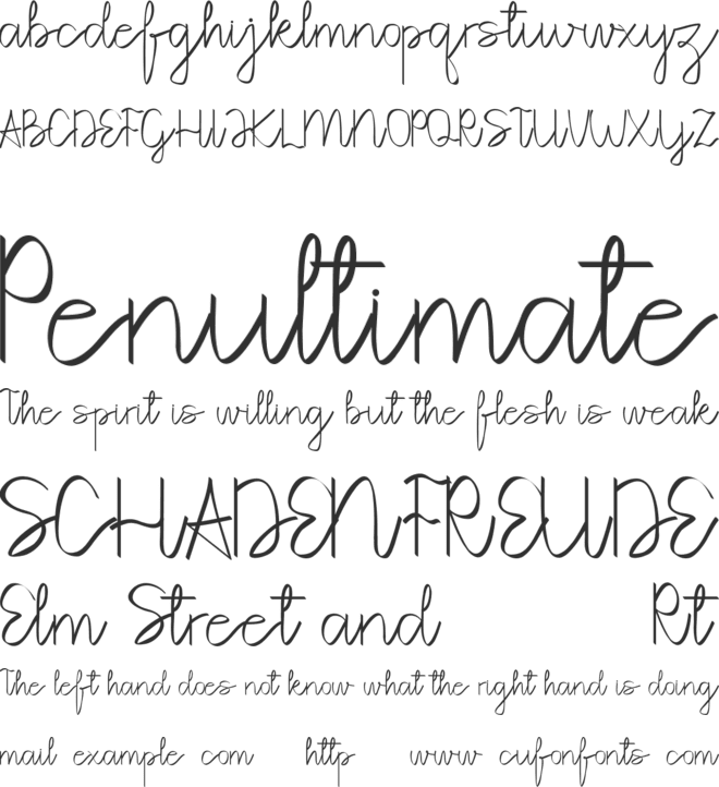 Mind Notes Demo font preview
