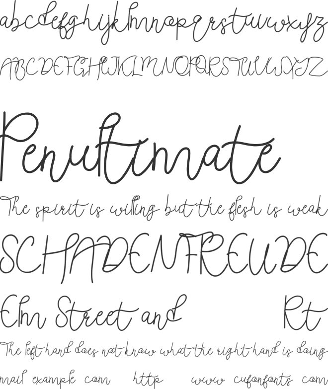 Heluzenut Demo font preview