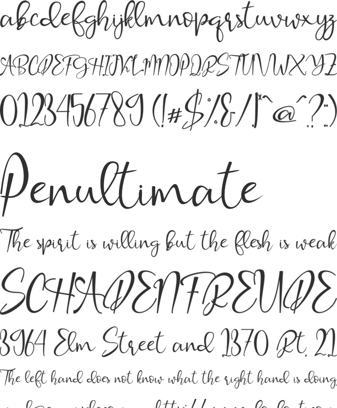 Anjellie font preview