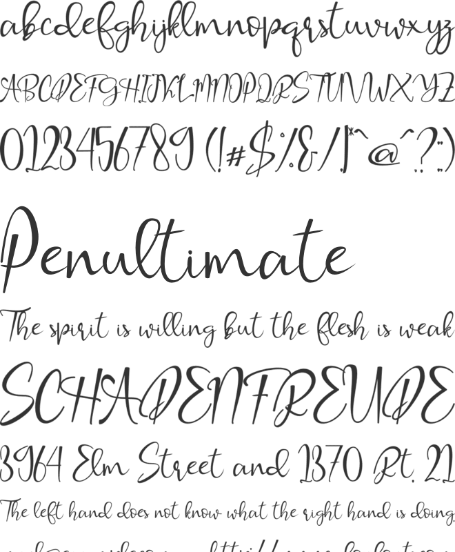 Anjellie font preview