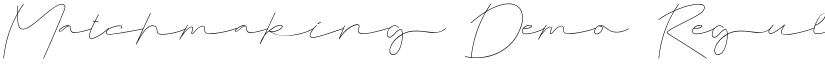Matchmaking Demo Regular font