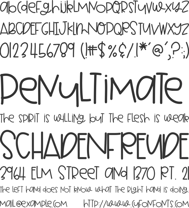 HelloProsecco font preview