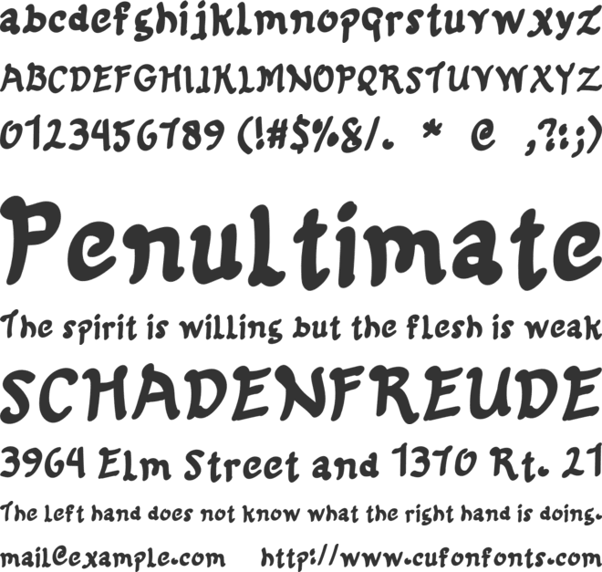 Esenene font preview