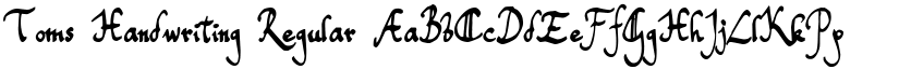 Toms Handwriting Regular font