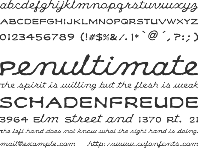 Klee CapScript font preview