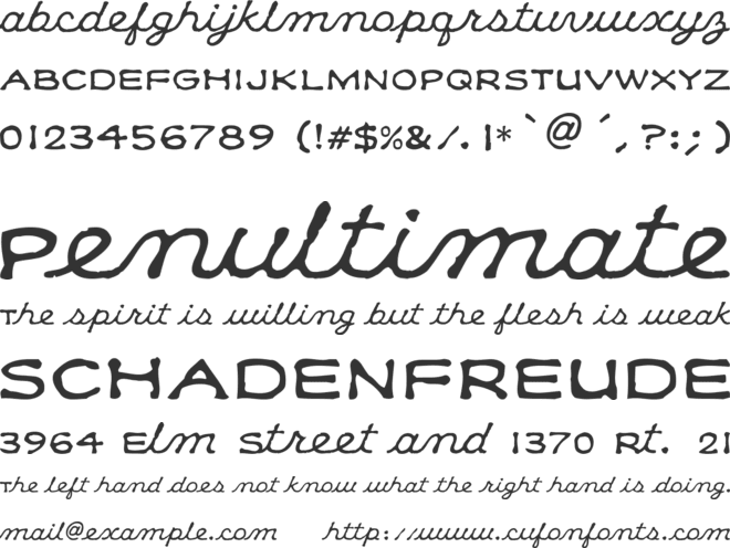 Klee CapScript font preview