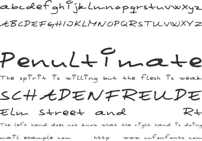 Scribbled Monkey font preview