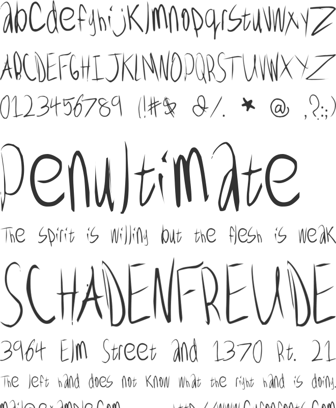 Wolves Lower font preview