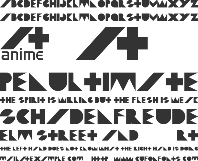 A+ Downlogo font preview