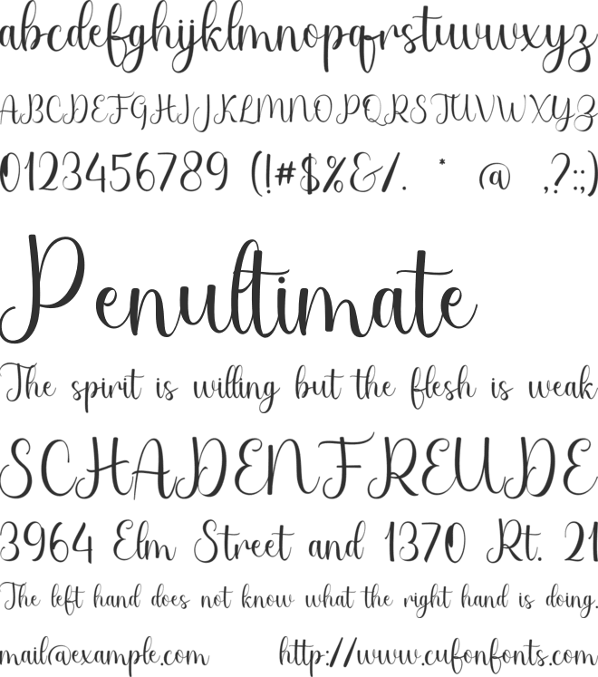 Heather Madeleine font preview