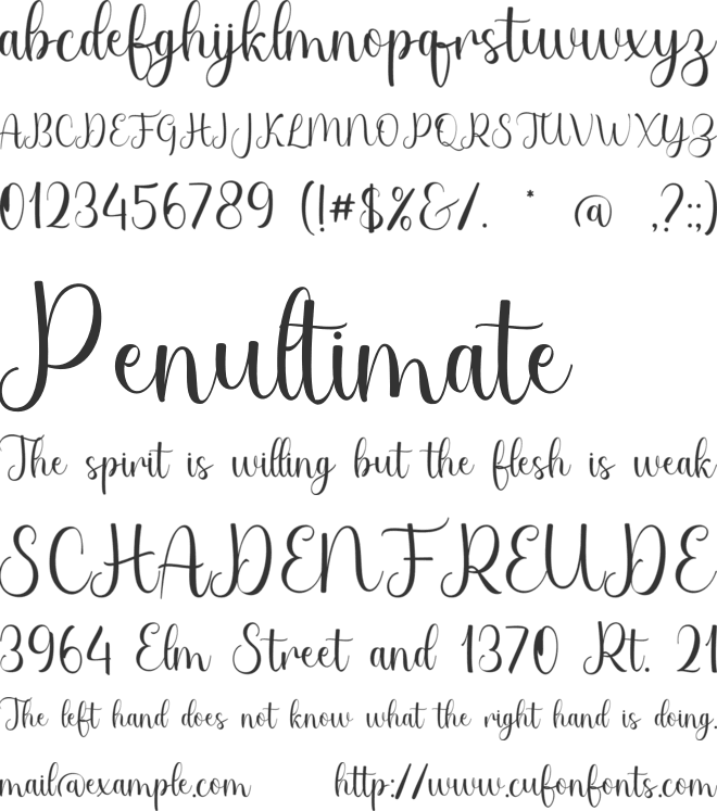 Heather Madeleine font preview