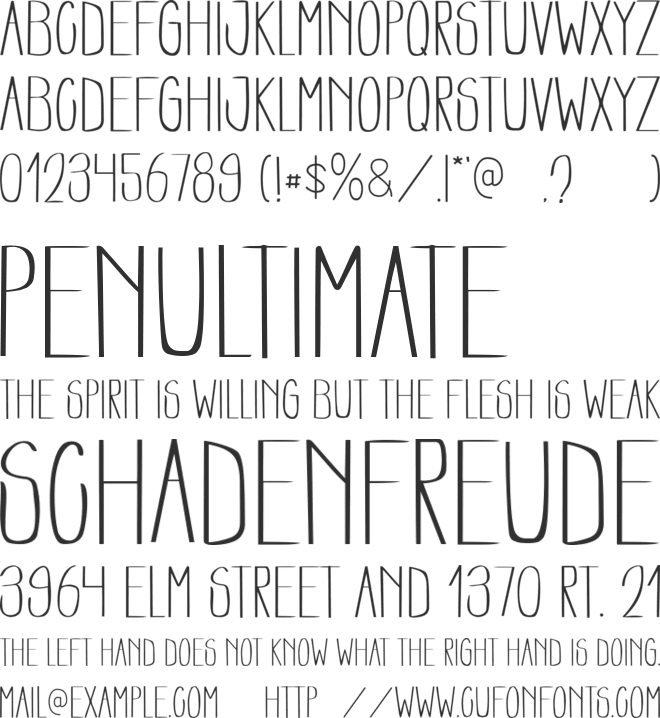 Kotak Pensil font preview