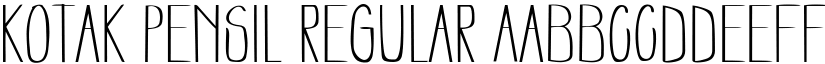 Kotak Pensil Regular font