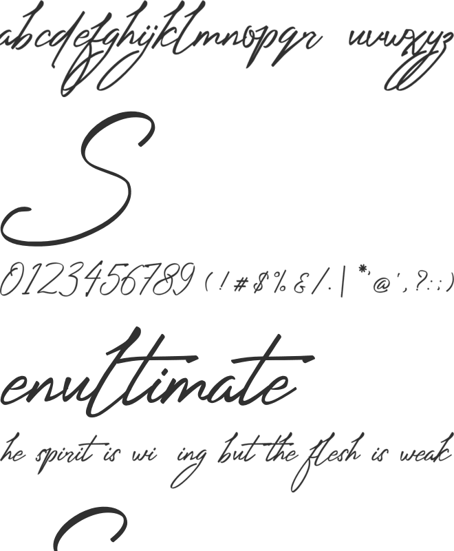 Stenley Signature font preview