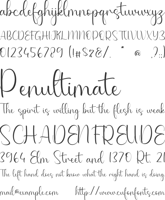 Jasmine Natalie font preview