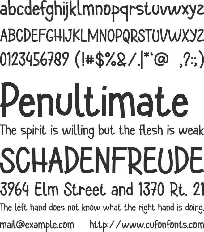 Lullaby font preview