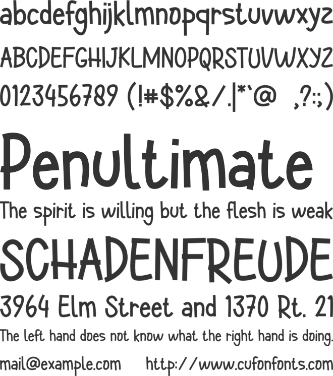 Lullaby font preview