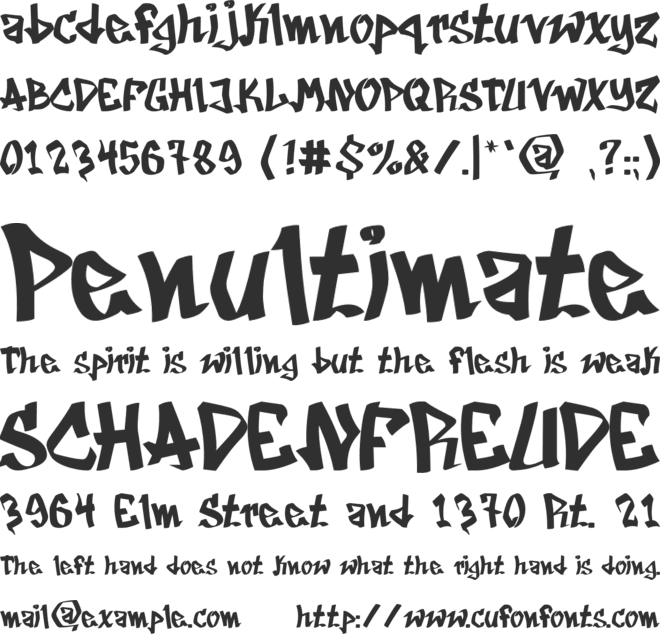 SOUTH-CREW font preview