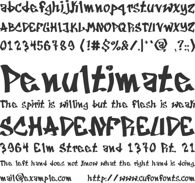 SOUTH-CREW font preview