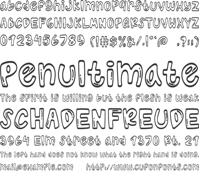 Playon-line font preview