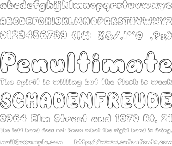 BLOBBY CHUG font preview