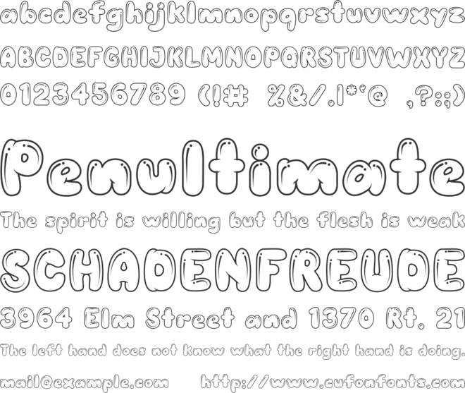 BLOBBY CHUG font preview