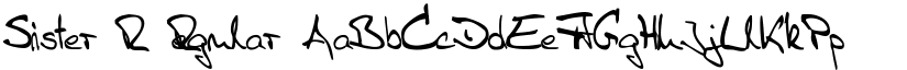 Sister R Regular font