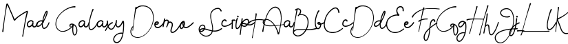 Mad Galaxy Demo Script font