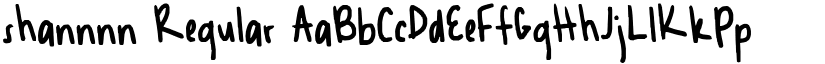 shannnn Regular font