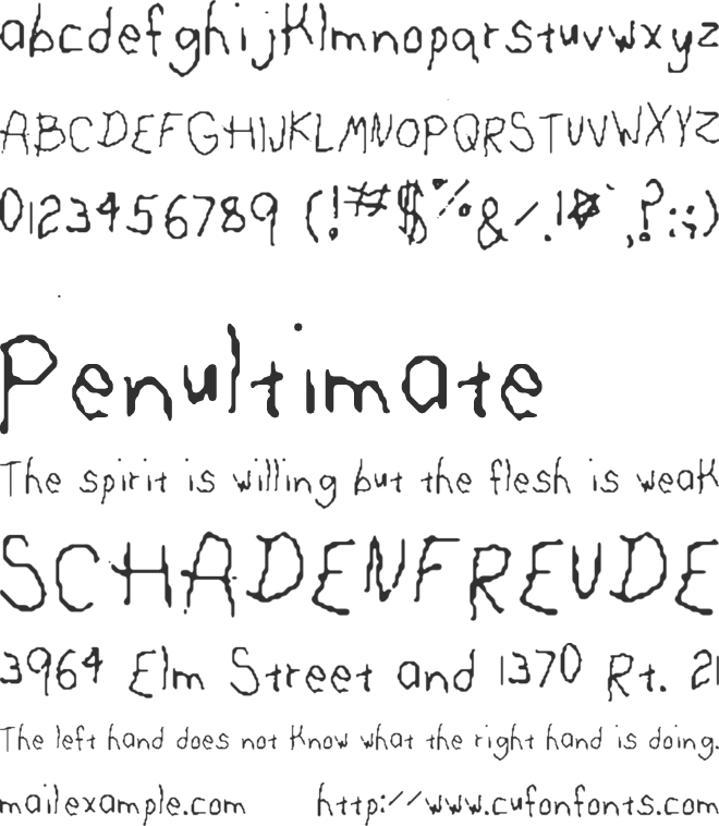 Lefty Monster font preview