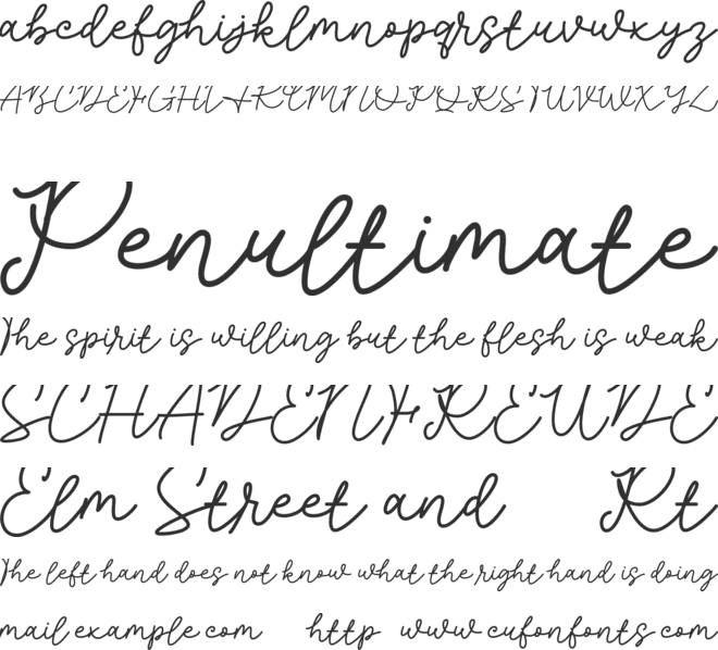 Flowing Waltz Demo font preview