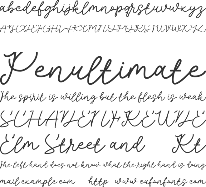 Flowing Waltz Demo font preview