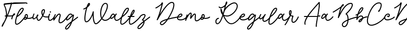 Flowing Waltz Demo Regular font