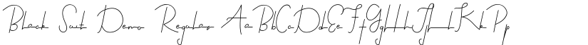 Black Suit Demo Regular font