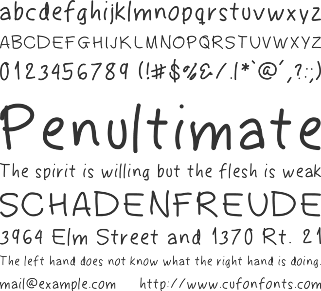 Fingeferanna font preview