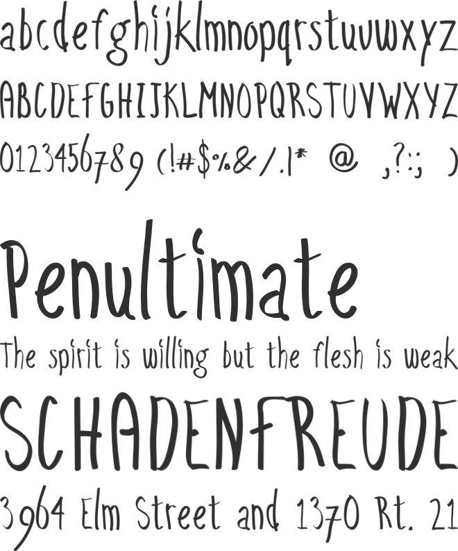 Easy Going font preview