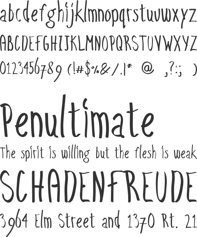 Easy Going font preview