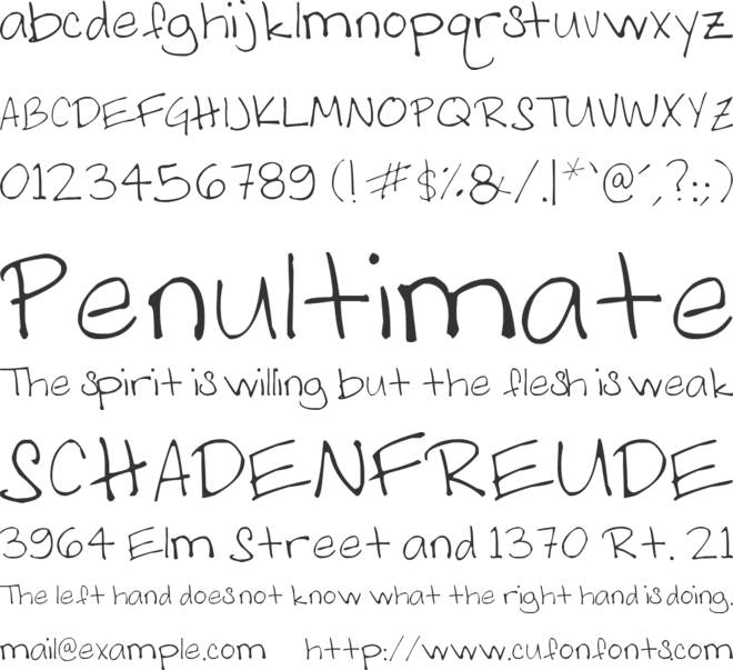AS Melanie Handwritting font preview
