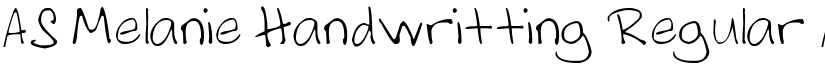 AS Melanie Handwritting Regular font