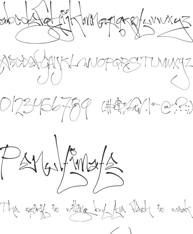 First Lyrics font preview