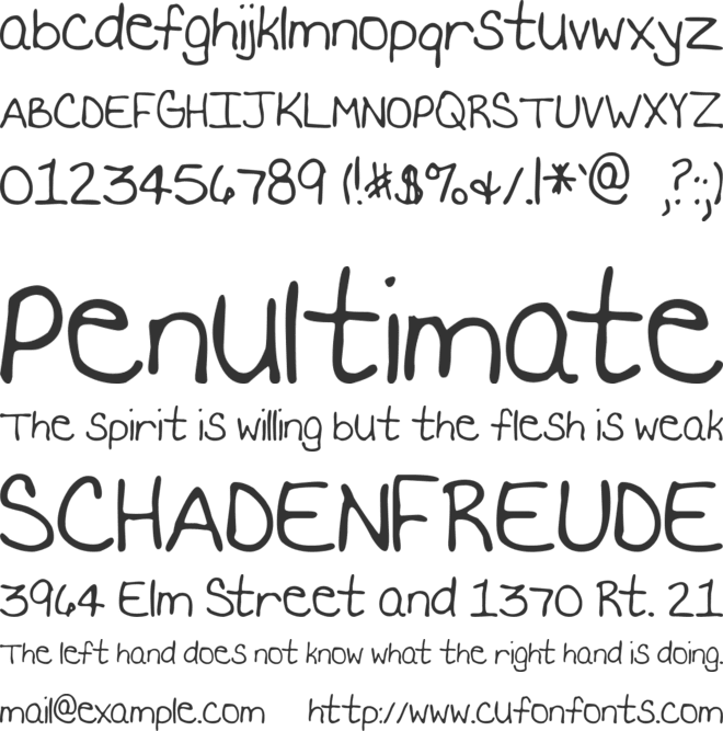 MTF Becki font preview