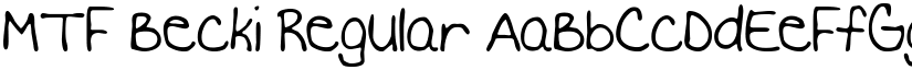 MTF Becki Regular font