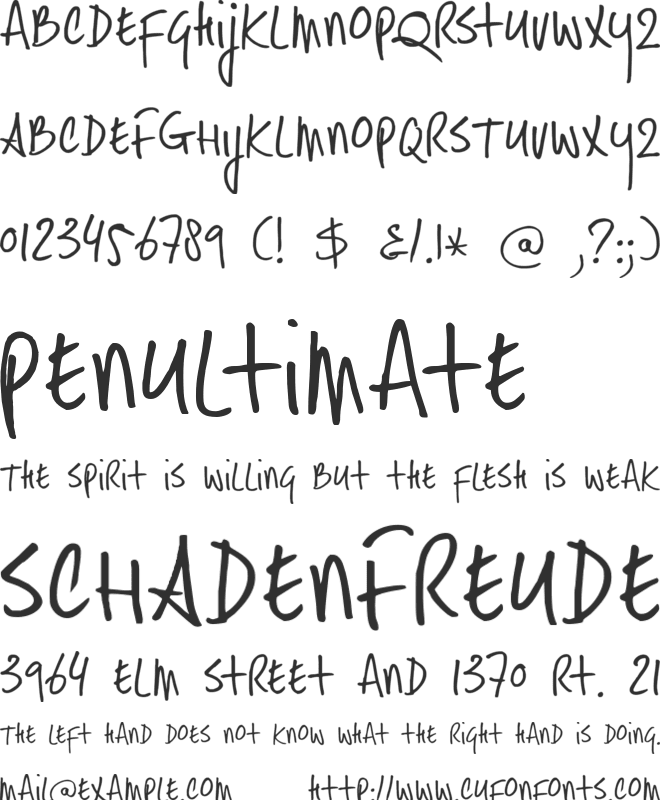 DK Hasty Tasty font preview