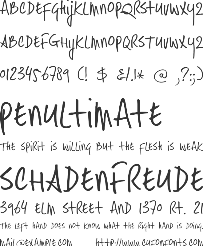 DK Hasty Tasty font preview