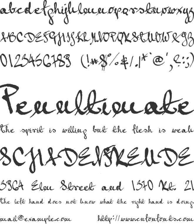 Grand Duchess font preview