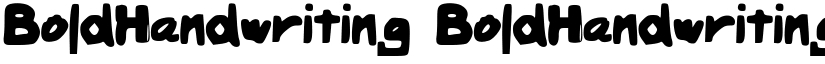 BoldHandwriting BoldHandwriting font