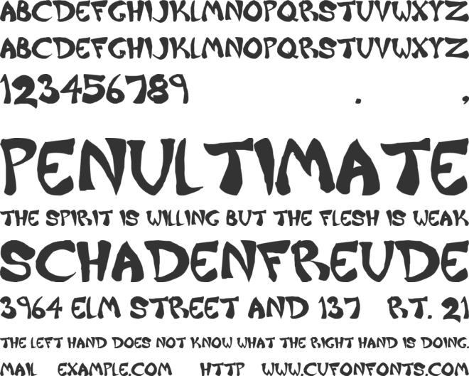 Raiderz font preview