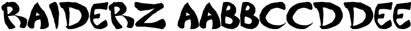 Raiderz font