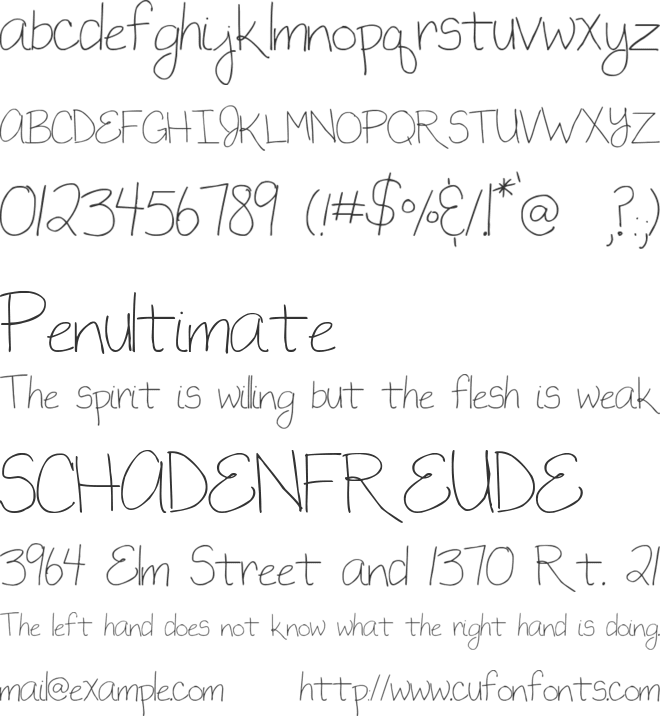 MTF Megan font preview