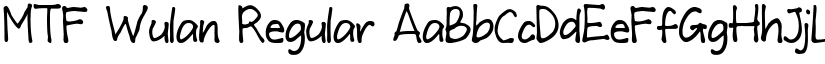 MTF Wulan Regular font